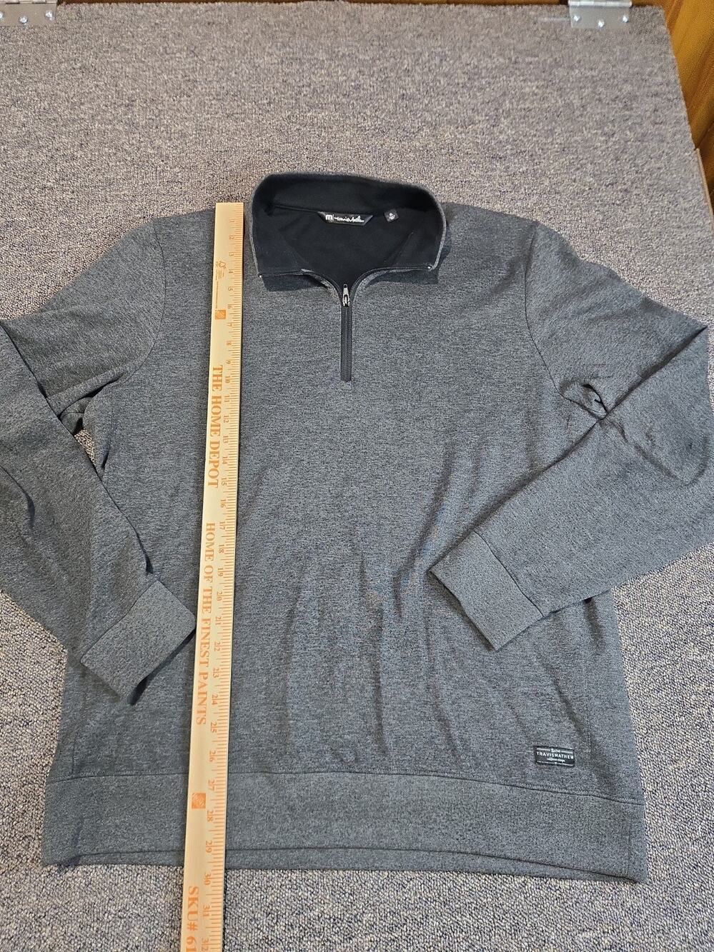 Travis Matthew Quarter Zip Pullover XL Gray